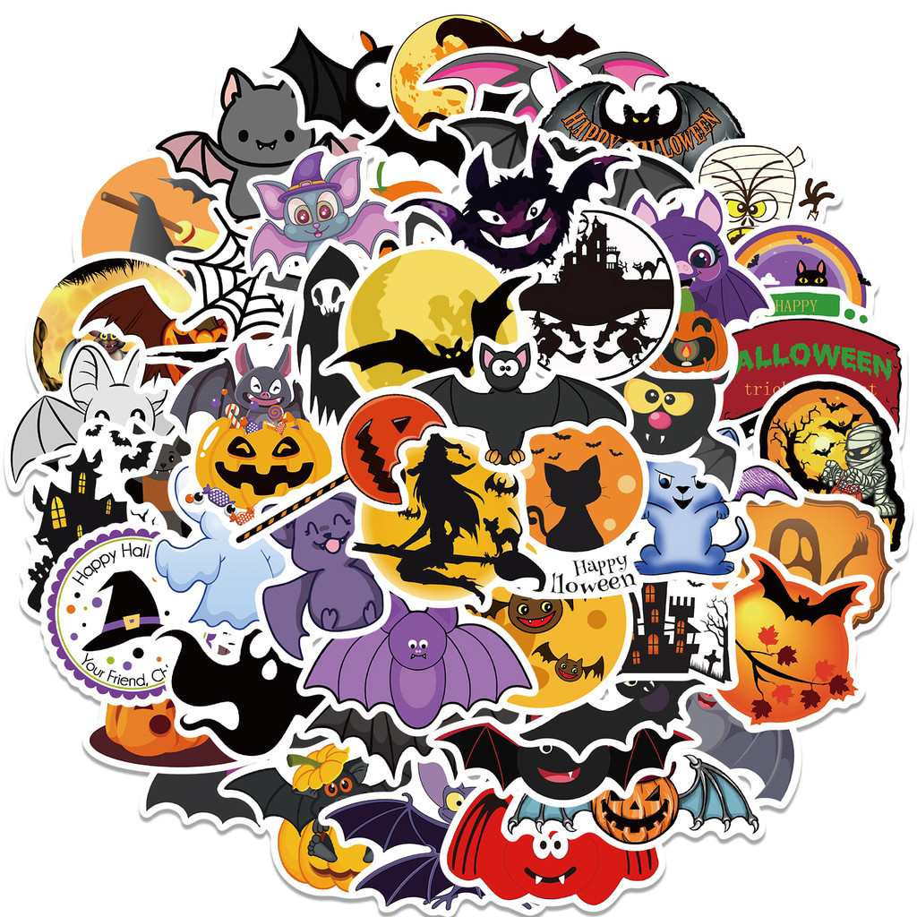 50Pcs Dark Halloween Pattern S - Sports Equipment Stores ulasan dan harga