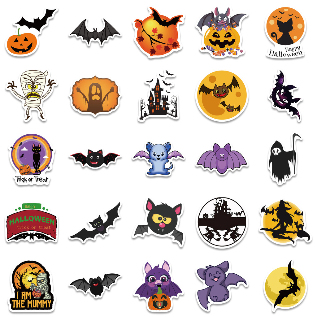 50Pcs Dark Halloween Pattern S - Sports Equipment Stores ulasan dan harga