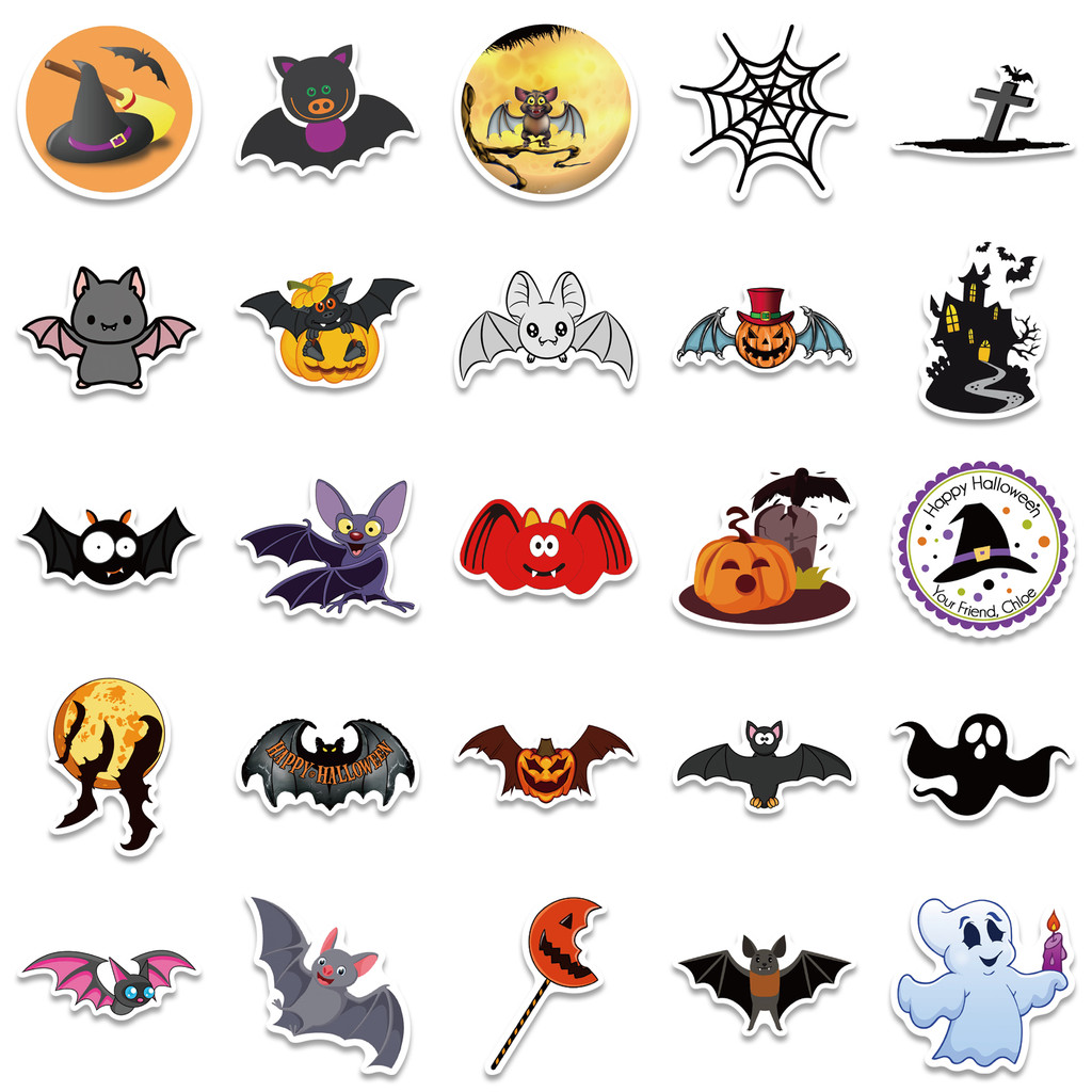 50Pcs Dark Halloween Pattern S - Sports Equipment Stores ulasan dan harga