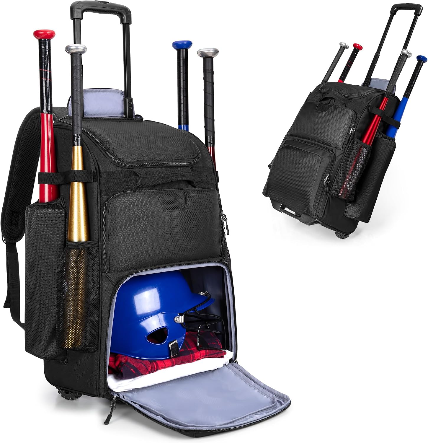 Rolling Baseball Backpack With - Sports Equipment Bag ulasan dan harga